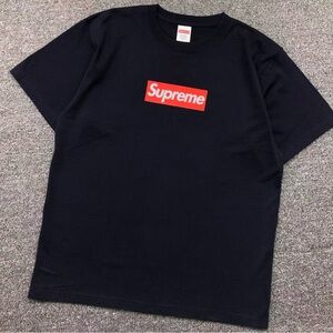 Supreme Black T-Shirt with Red Logo